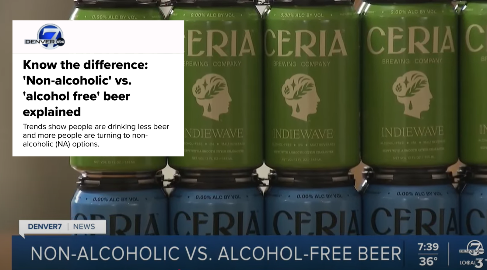 ABC Denver 7: Know the difference: 'Non-alcoholic' vs. 'alcohol free' beer explained