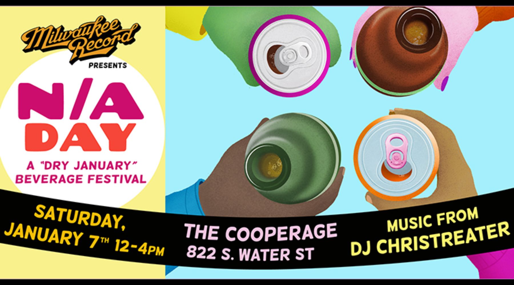Milwaukee Record: Our N/A Day “Dry January” beverage festival returns to The Cooperage on January 7